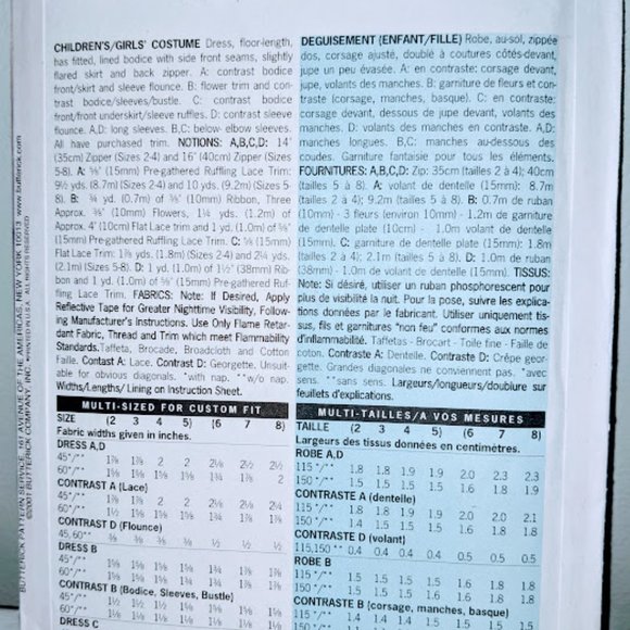 Butterick Sewing Pattern 3236 Princess Queen Gowns - Picture 4 of 5